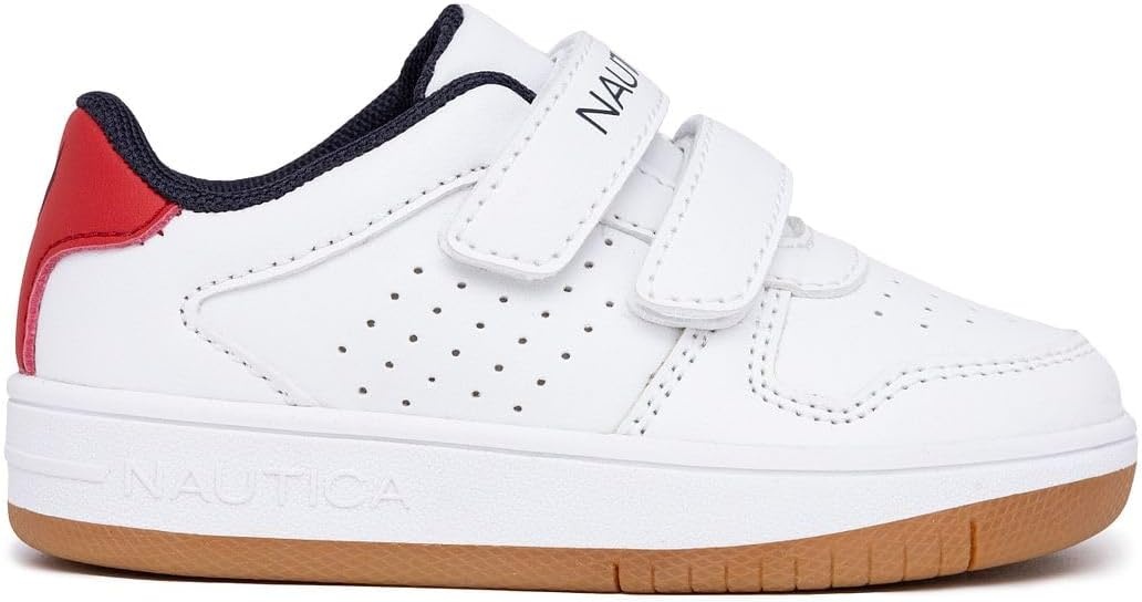 image:imageNautica Kids Double Strap Athletic SneakersWhite Red Gumstafford
