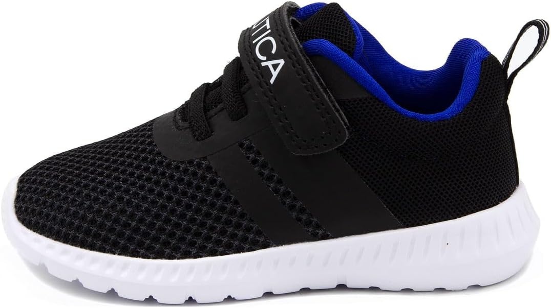 image:imageNautica Kids Fashion Sneaker Athletic Running Shoe with One Strap Boys GirlsToddlerLittle KidBlack Blue