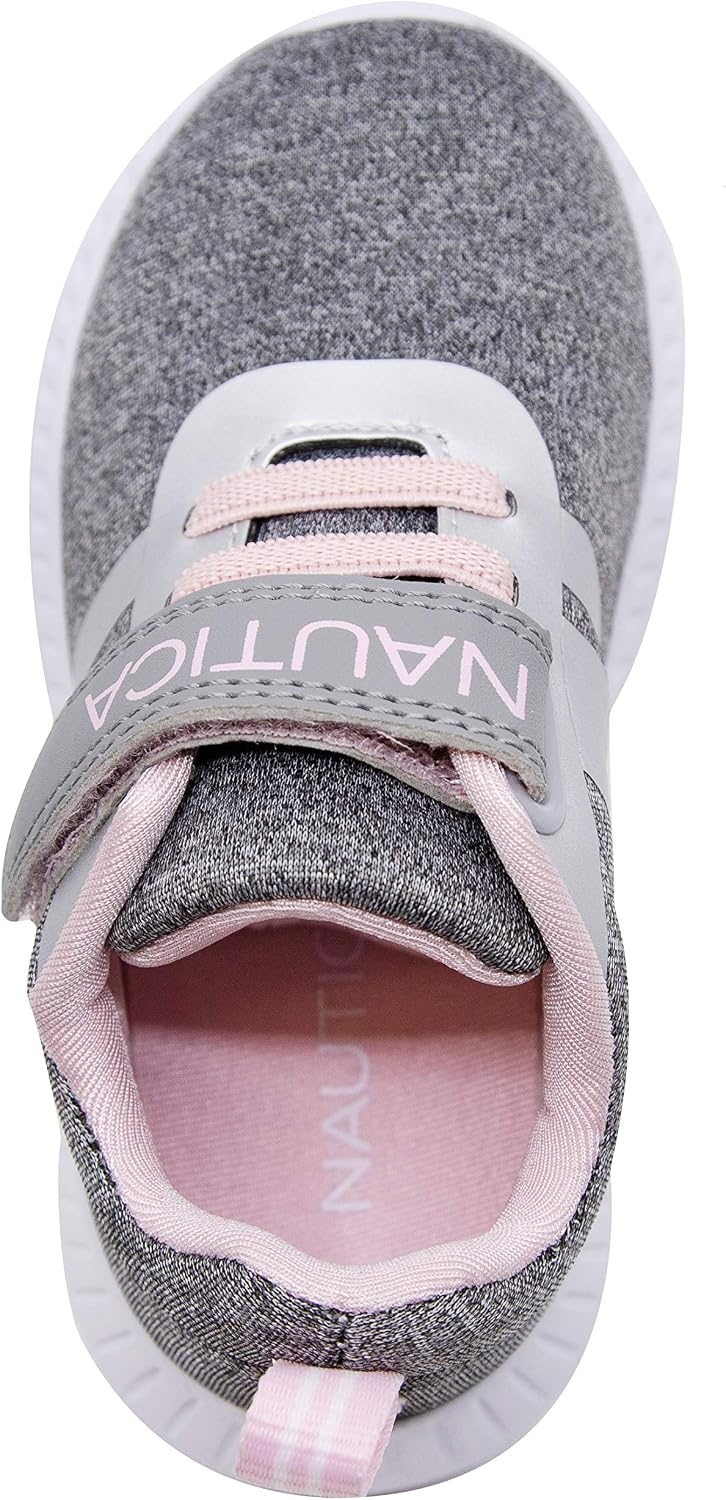 image:imageNautica Kids Fashion Sneaker Athletic Running Shoe with One Strap Boys GirlsToddlerLittle KidGrey Heather