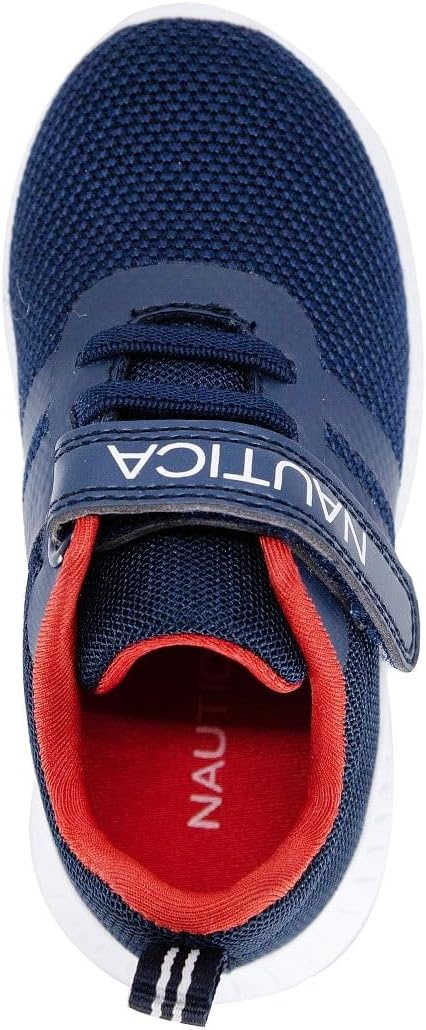 image:imageNautica Kids Fashion Sneaker Athletic Running Shoe with One Strap Boys GirlsToddlerLittle KidNavy White