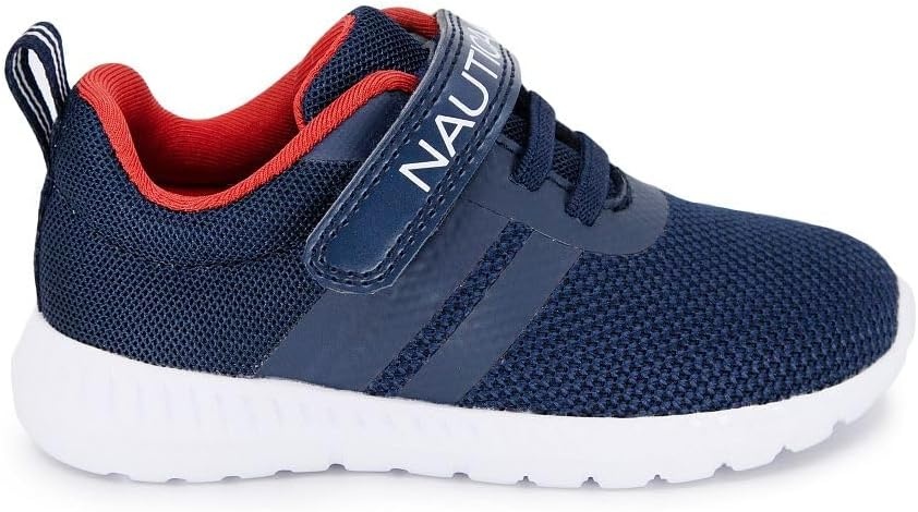image:imageNautica Kids Fashion Sneaker Athletic Running Shoe with One Strap Boys GirlsToddlerLittle KidNavy White