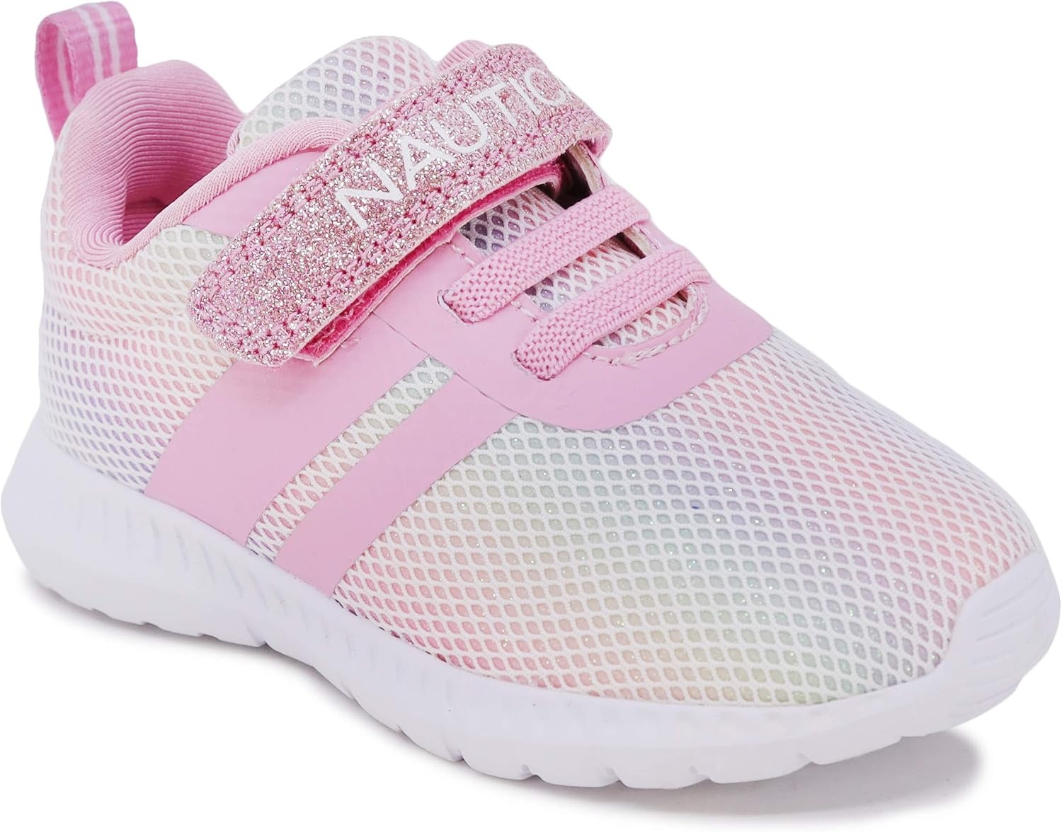 image:imageNautica Kids Fashion Sneaker Athletic Running Shoe with One Strap Boys GirlsToddlerLittle KidRainbow Sparkle