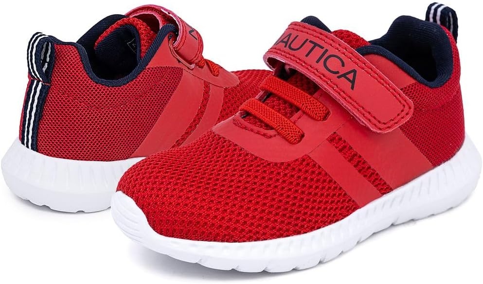 image:imageNautica Kids Fashion Sneaker Athletic Running Shoe with One Strap Boys GirlsToddlerLittle KidRed