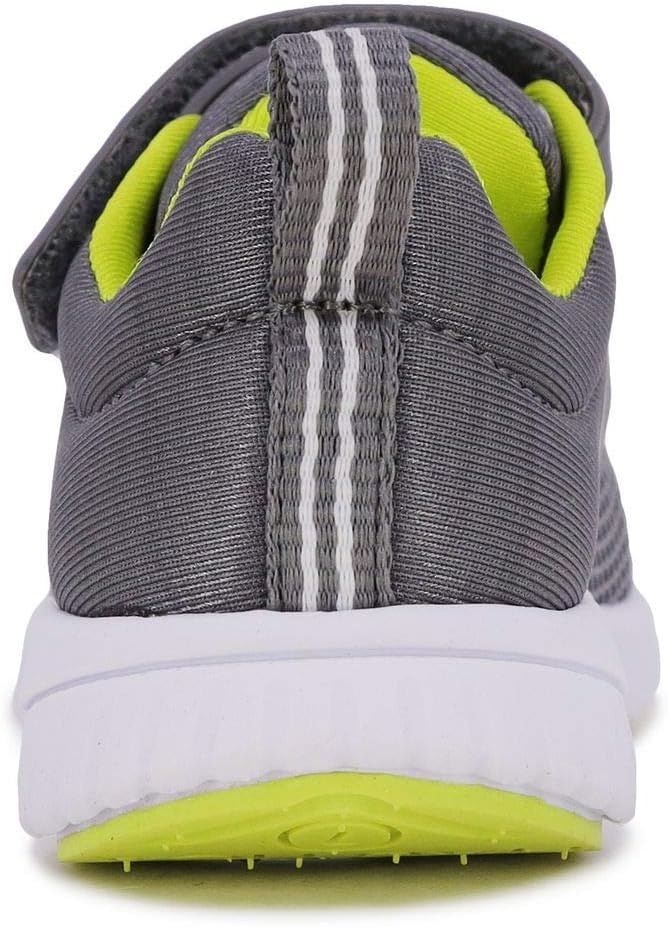 image:imageNautica Kids Fashion Sneaker Athletic Running Shoe with One Strap Boys GirlsToddlerLittle KidStorm Grey Lime
