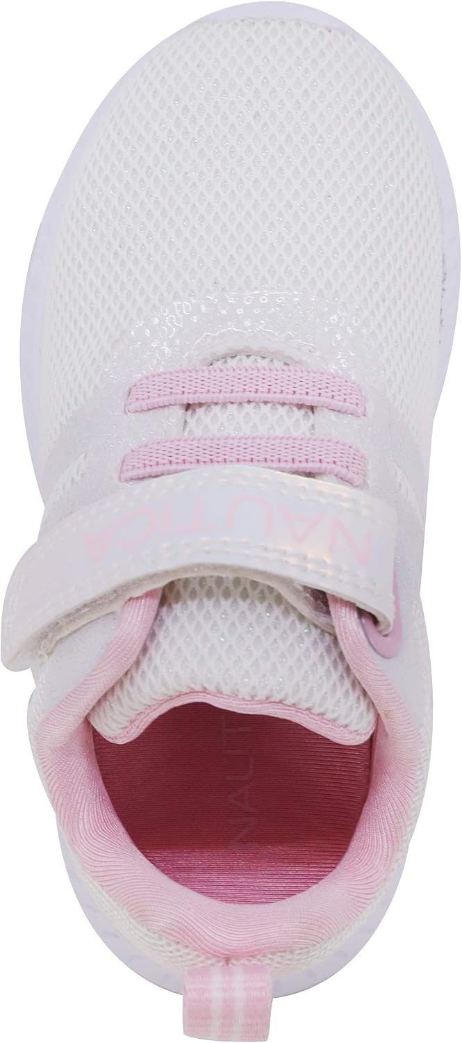 image:imageNautica Kids Fashion Sneaker Athletic Running Shoe with One Strap Boys GirlsToddlerLittle KidWhite Iridescent