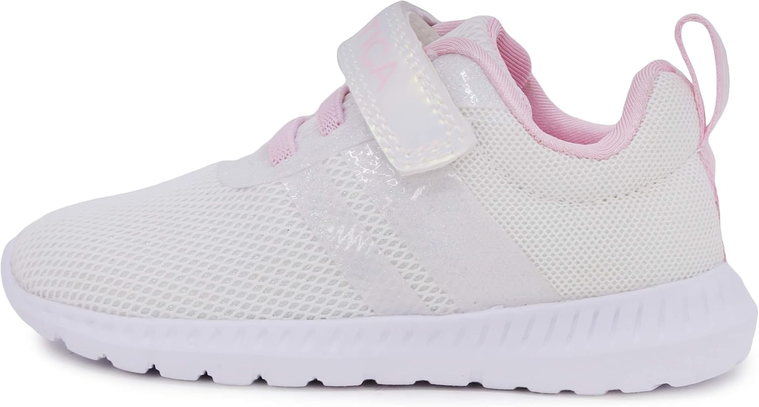 image:imageNautica Kids Fashion Sneaker Athletic Running Shoe with One Strap Boys GirlsToddlerLittle KidWhite Iridescent