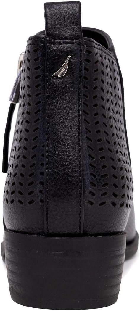 image:imageNautica Kids Girls Ankle Bootie With Side Buckle and Zipper Dress Boot For Youth amp Toddler ToddlerLittleBig KidsInara Black