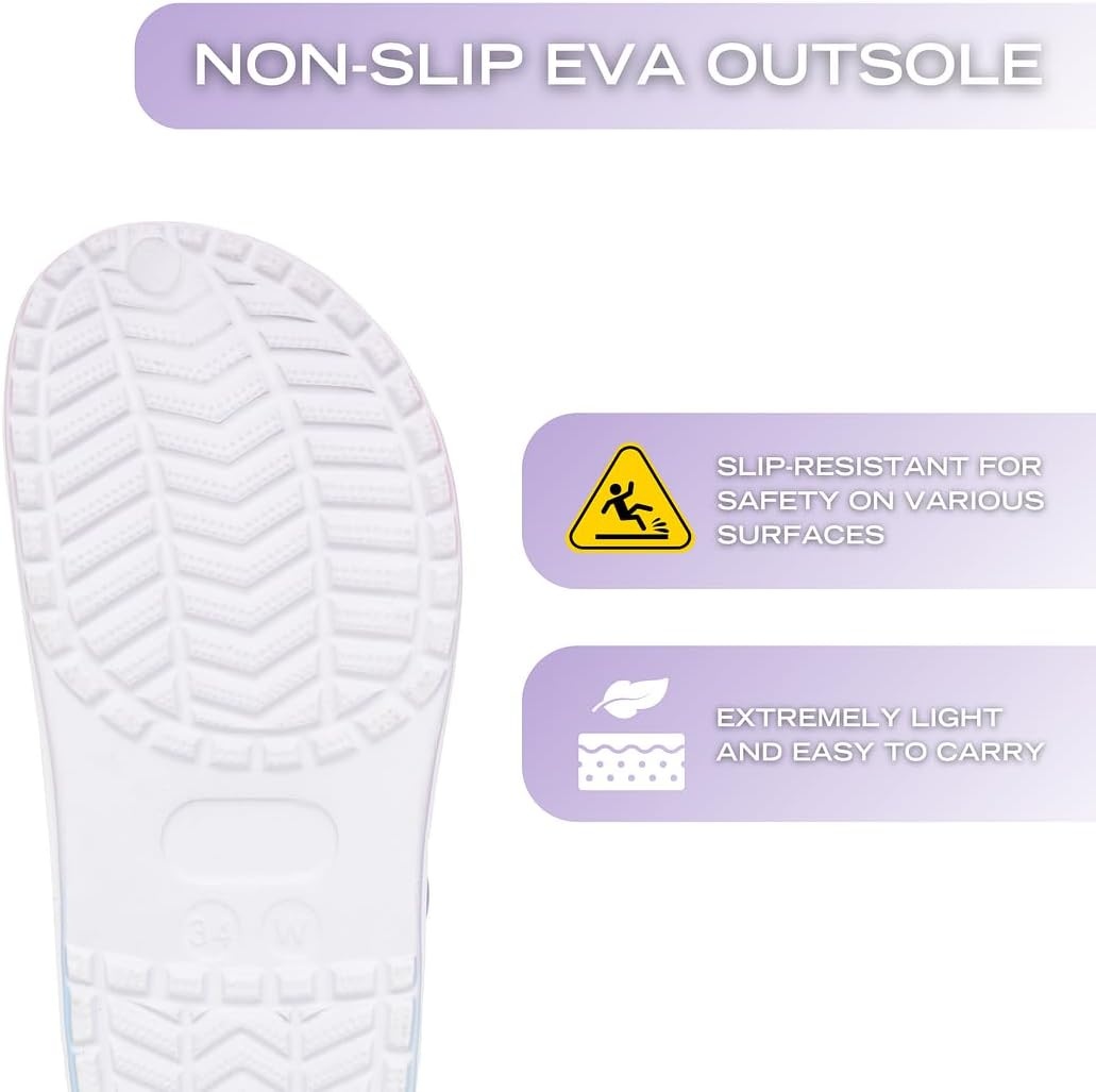 image:imageNautica Kids Girls Clogs Slip On Platform Slides Garden Shoes Water Sandals Beach Slipper for Children Indoor OutdoorPink Purple Blue