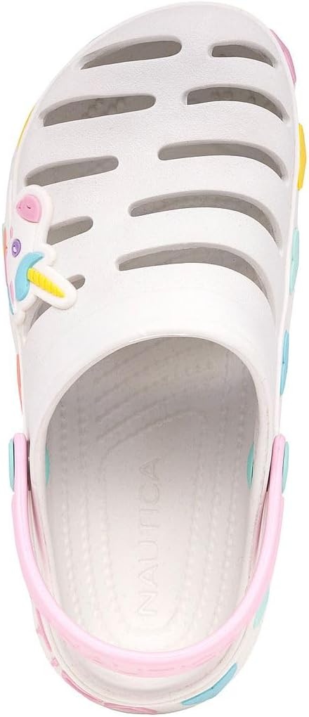 image:imageNautica Kids Girls Clogs Slip On Platform Slides Garden Shoes Water Sandals Beach Slipper for Children Indoor OutdoorWhite Pastel