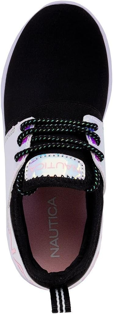 image:imageNautica Kids Girls Metallic Fashion Sneaker LaceUp Athletic Running Shoe I kappil I Big Kid Little Kid ToddlerIridescent Black