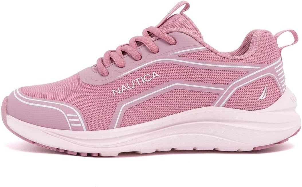 image:imageNautica Kids Girls Metallic Fashion Sneaker LaceUp Athletic Running Shoe I kappil I Big Kid Little Kid ToddlerMauve Blush