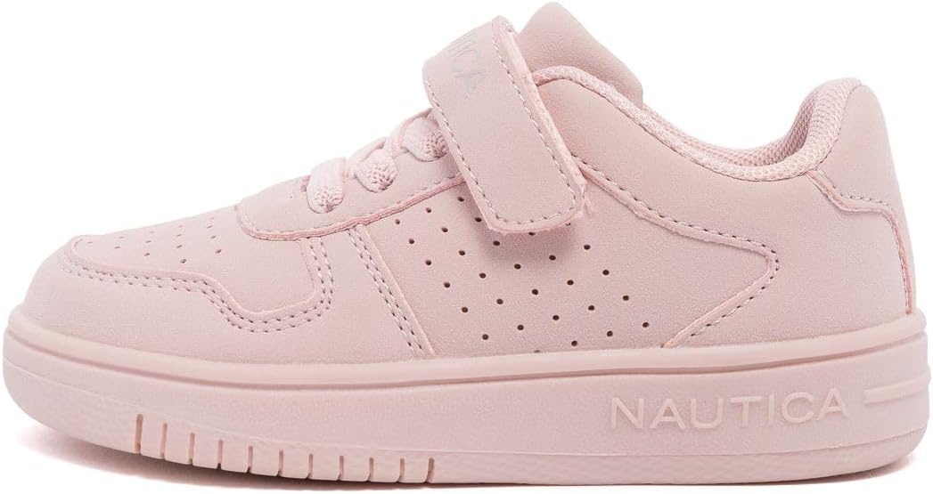 image:imageNautica Kids Girls Sneakers with Adjustable Strap and Bungee Straps Comfortable Casual Shoes ToddlerLittle KidBlushstafford