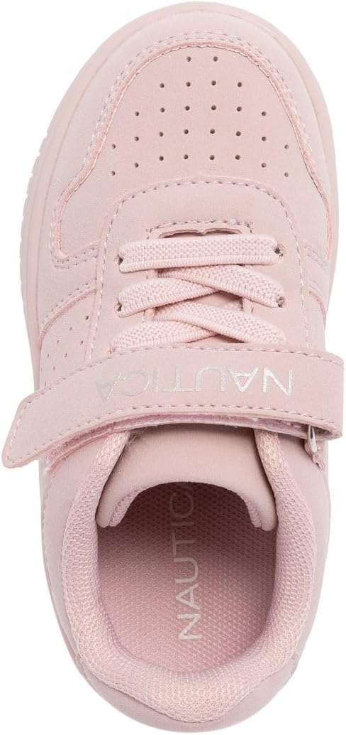 image:imageNautica Kids Girls Sneakers with Adjustable Strap and Bungee Straps Comfortable Casual Shoes ToddlerLittle KidBlushstafford
