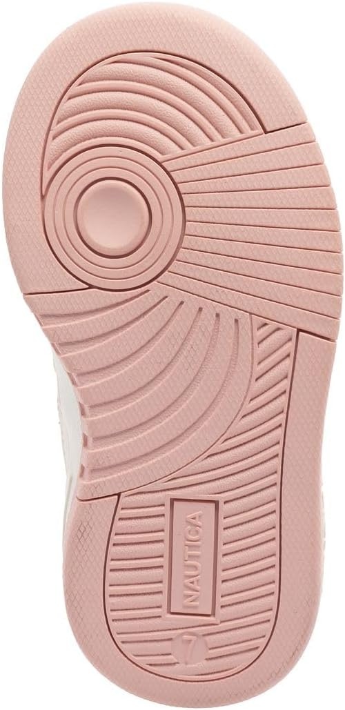 image:imageNautica Kids Girls Sneakers with Adjustable Strap and Bungee Straps Comfortable Casual Shoes ToddlerLittle KidBone Pastelsaisy
