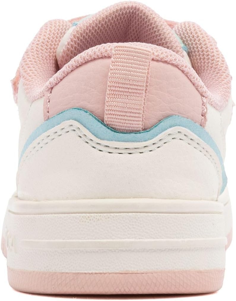 image:imageNautica Kids Girls Sneakers with Adjustable Strap and Bungee Straps Comfortable Casual Shoes ToddlerLittle KidBone Pastelsaisy
