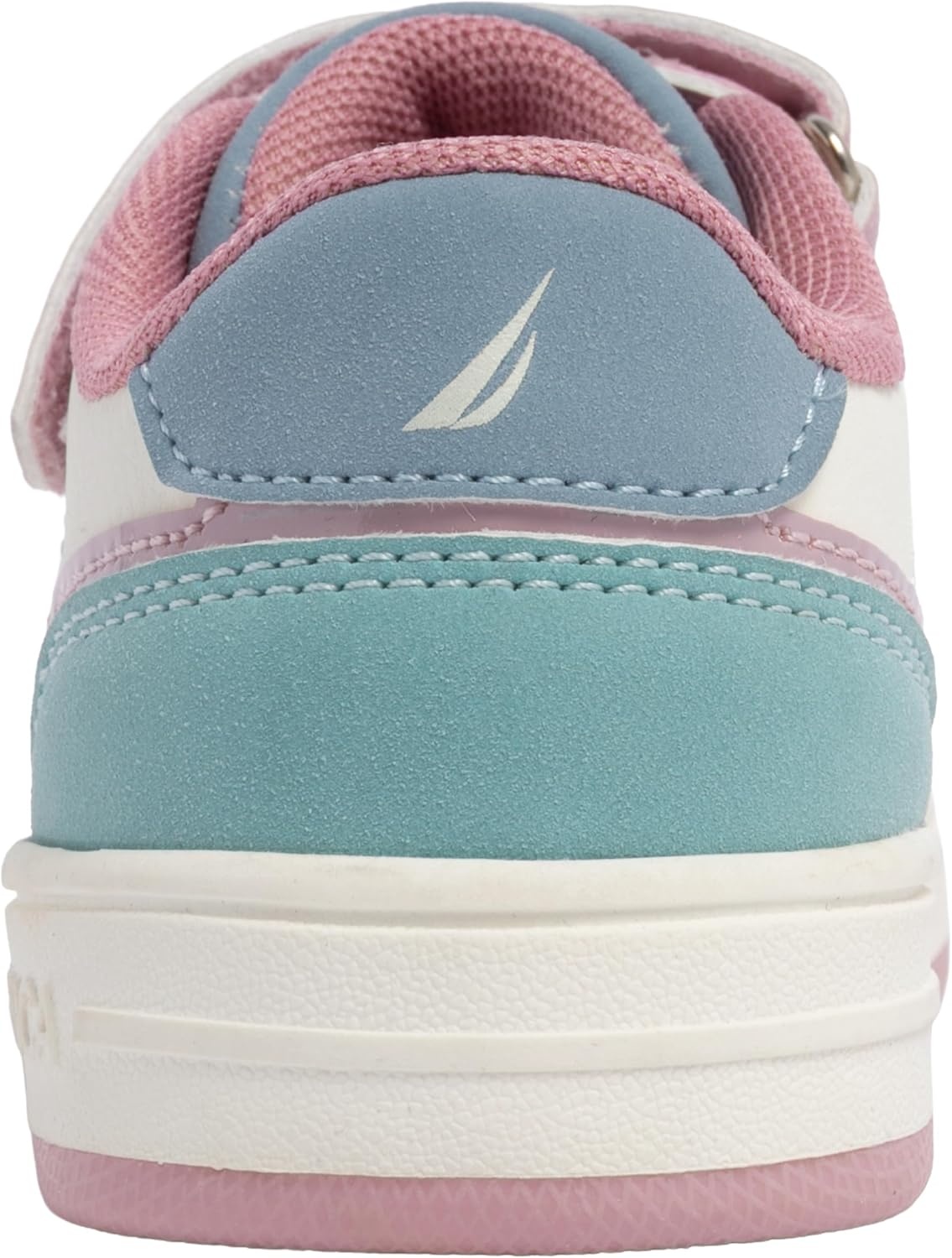 image:imageNautica Kids Girls Sneakers with Adjustable Strap and Bungee Straps Comfortable Casual Shoes ToddlerLittle KidBone Pink Tealseli