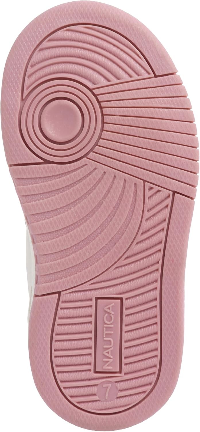 image:imageNautica Kids Girls Sneakers with Adjustable Strap and Bungee Straps Comfortable Casual Shoes ToddlerLittle KidBone Pink Tealseli