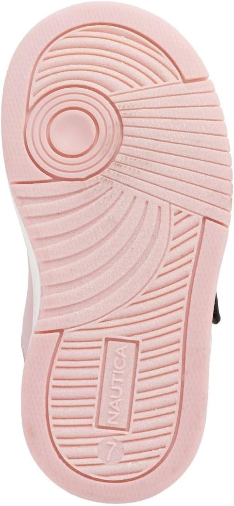 image:imageNautica Kids Girls Sneakers with Adjustable Strap and Bungee Straps Comfortable Casual Shoes ToddlerLittle KidBrown Light Pink