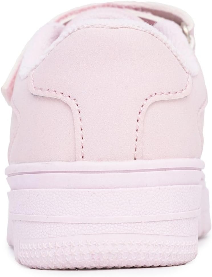 image:imageNautica Kids Girls Sneakers with Adjustable Strap and Bungee Straps Comfortable Casual Shoes ToddlerLittle KidLight Blush Ivan
