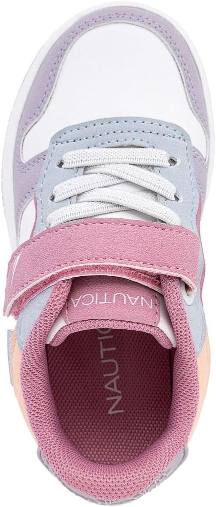 image:imageNautica Kids Girls Sneakers with Adjustable Strap and Bungee Straps Comfortable Casual Shoes ToddlerLittle KidPink Tealalmina