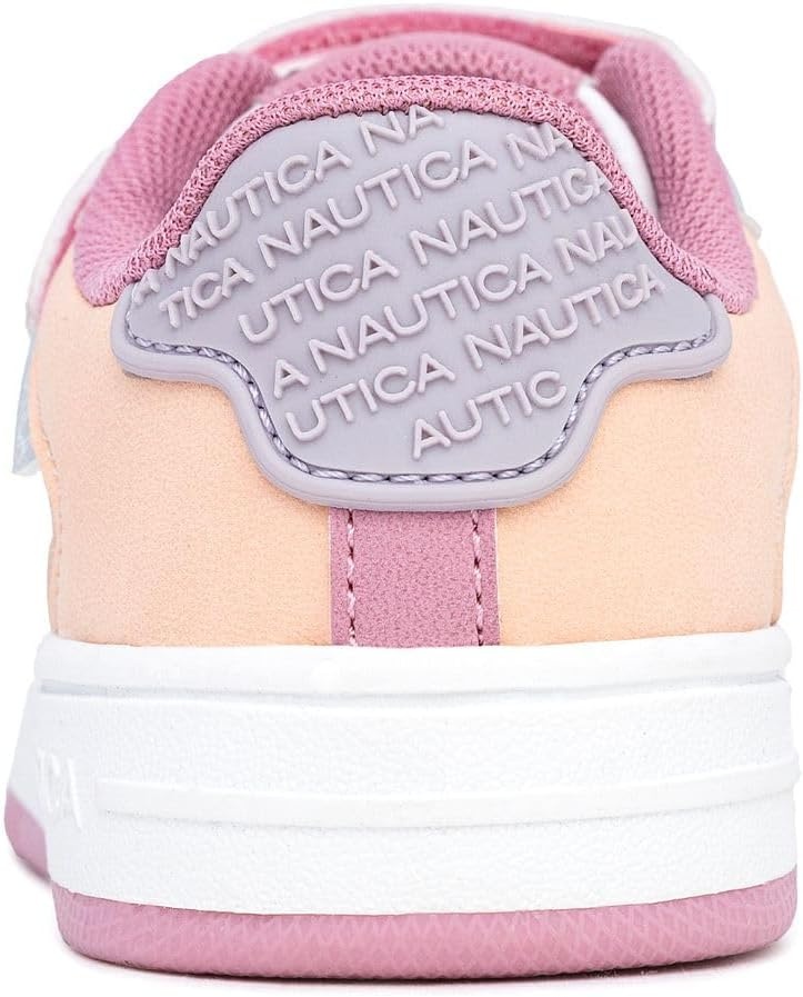 image:imageNautica Kids Girls Sneakers with Adjustable Strap and Bungee Straps Comfortable Casual Shoes ToddlerLittle KidPink Tealalmina