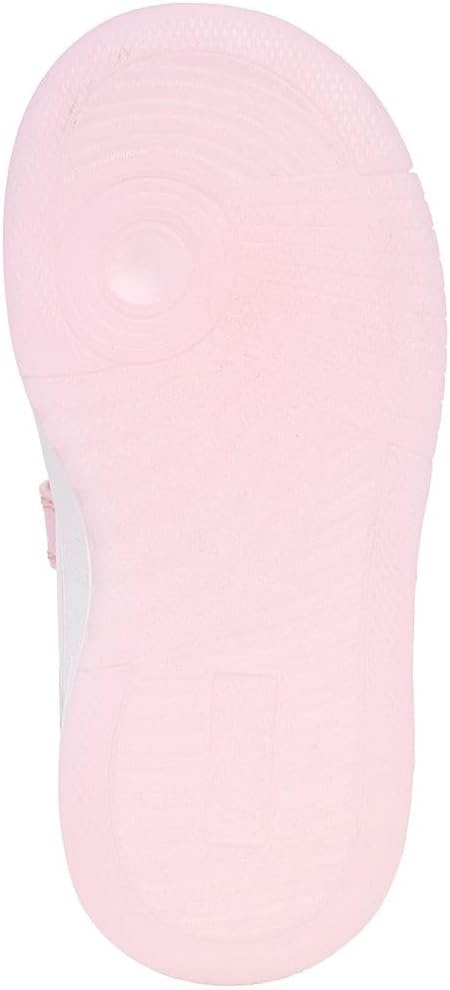 image:imageNautica Kids Girls Sneakers with Adjustable Strap and Bungee Straps Comfortable Casual Shoes ToddlerLittle KidWhite Glitter Pink
