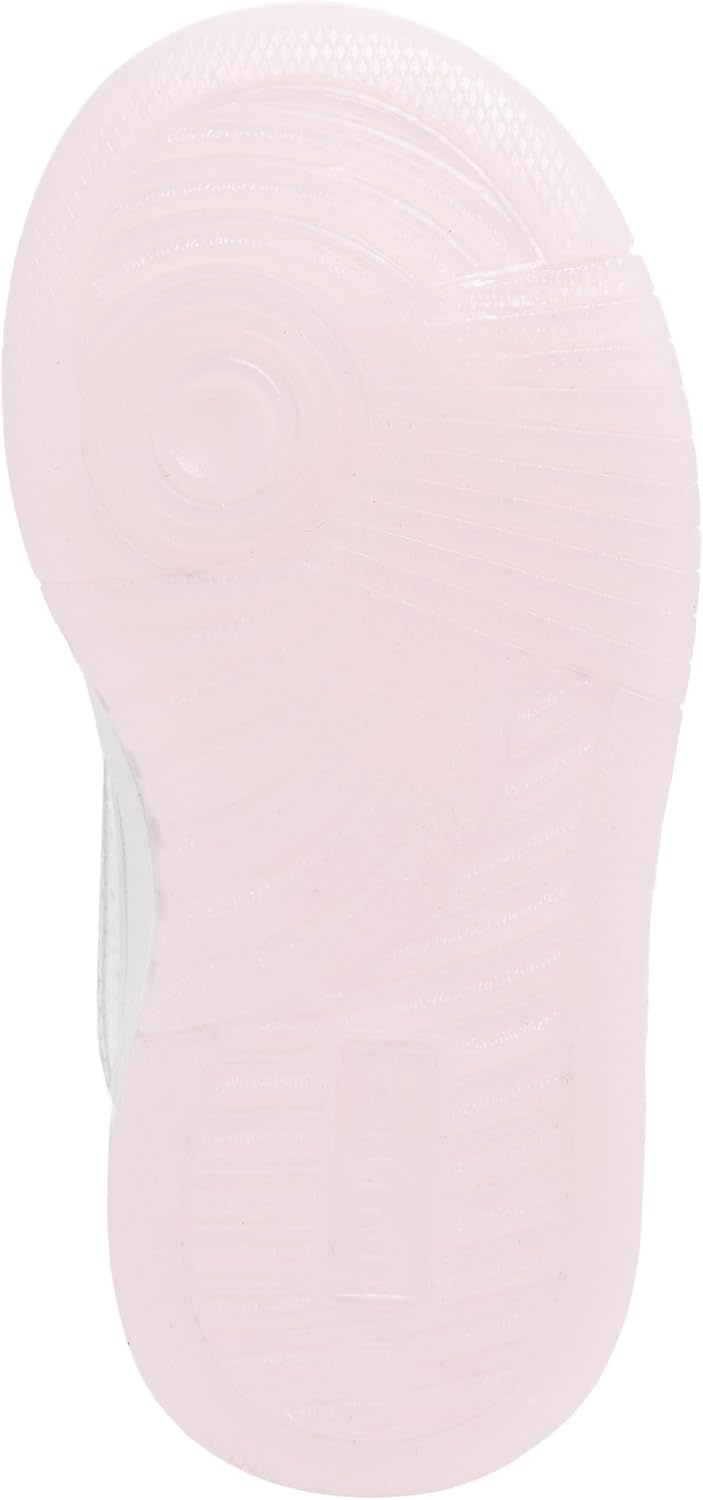 image:imageNautica Kids Girls Sneakers with Adjustable Strap and Bungee Straps Comfortable Casual Shoes ToddlerLittle KidWhite Iridescent Pink