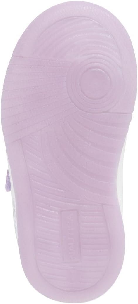 image:imageNautica Kids Girls Sneakers with Adjustable Strap and Bungee Straps Comfortable Casual Shoes ToddlerLittle KidWhite Lilac Pearl