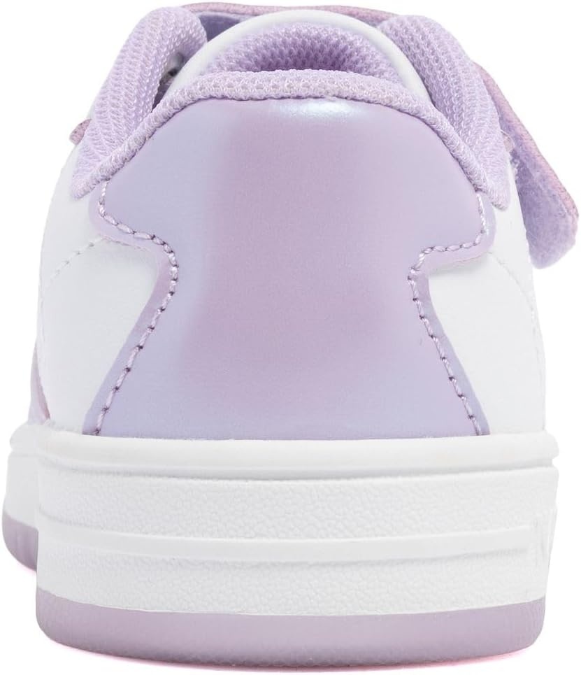 image:imageNautica Kids Girls Sneakers with Adjustable Strap and Bungee Straps Comfortable Casual Shoes ToddlerLittle KidWhite Lilac Pearl