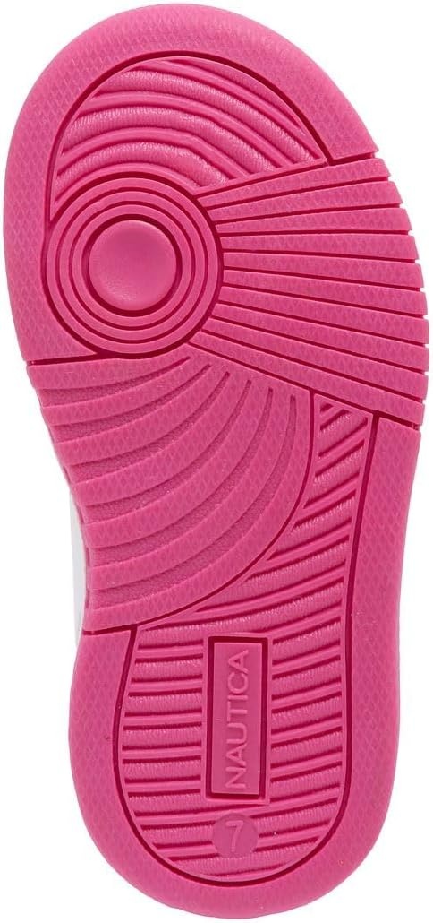 image:imageNautica Kids Girls Sneakers with Adjustable Strap and Bungee Straps Comfortable Casual Shoes ToddlerLittle KidWhite Pink Black