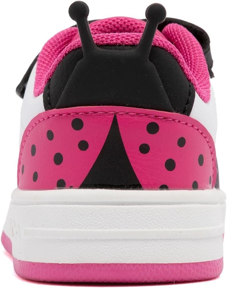 image:imageNautica Kids Girls Sneakers with Adjustable Strap and Bungee Straps Comfortable Casual Shoes ToddlerLittle KidWhite Pink Black