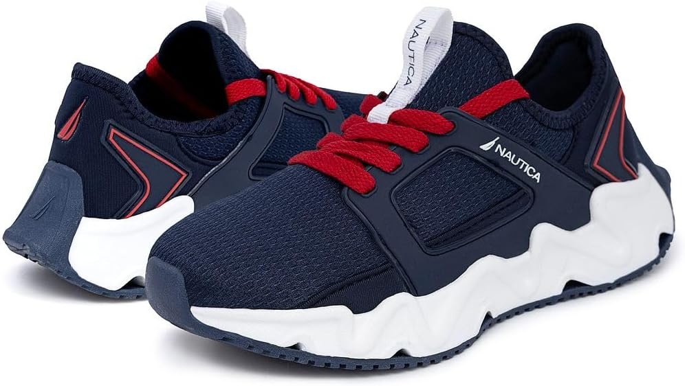 image:imageNautica Kids Running Sneakers Comfortable Shoes for Boys and Girls Sizes for Big amp Little Kids LaceUpBungee ManalapinAmericanamazi
