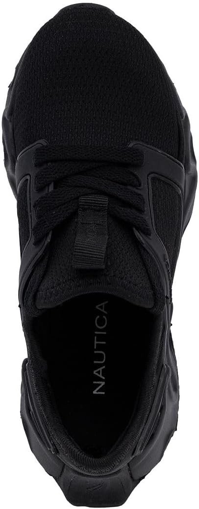 image:imageNautica Kids Running Sneakers Comfortable Shoes for Boys and Girls Sizes for Big amp Little Kids LaceUpBungee ManalapinBlack Monomazi