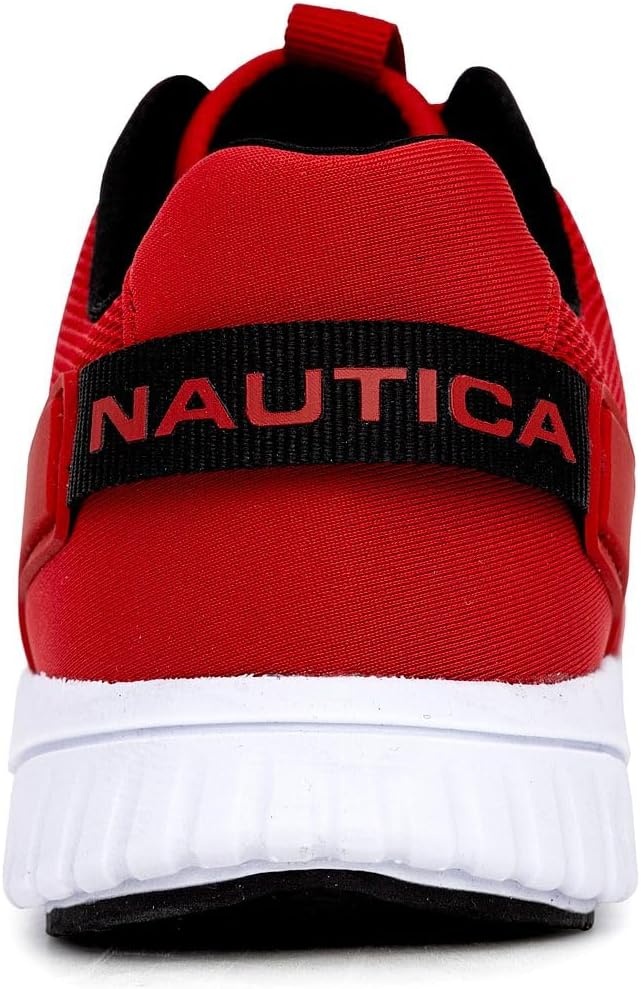 image:imageNautica Kids Running Sneakers Comfortable Shoes for Boys and Girls Sizes for Big amp Little Kids LaceUpBungee ManalapinRed Black