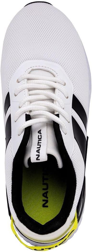 image:imageNautica Kids Running Sneakers Comfortable Shoes for Boys and Girls Sizes for Big amp Little Kids LaceUpBungee ManalapinWhite Black