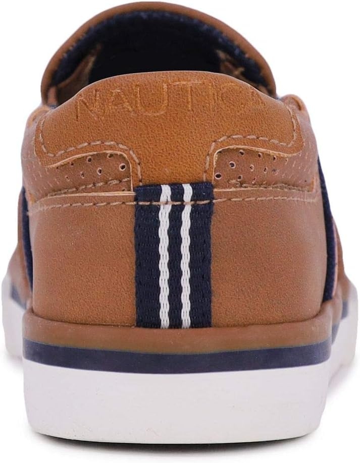 image:imageNautica Kids SlipOn Sneakers Casual LowTop Shoes for Boys and Girls Comfortable Athletic Style for School Play and Everyday Wear ToddlerLittle KidBig Kid SizesTan Ivory