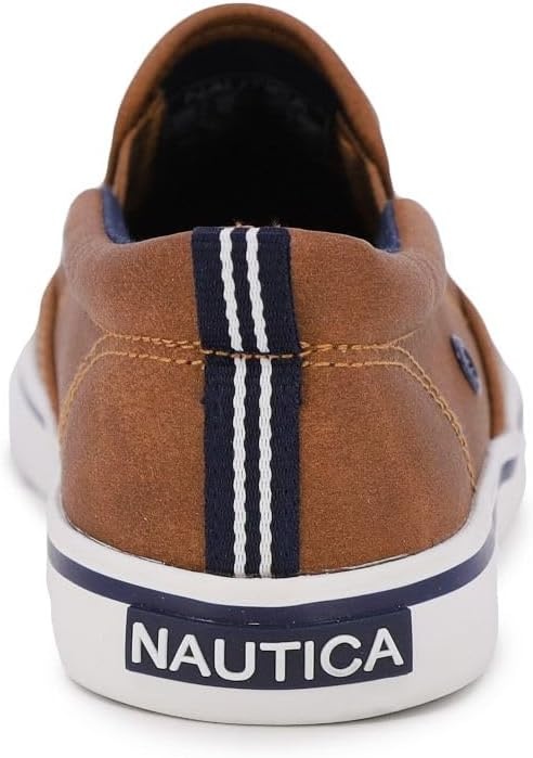 image:imageNautica Kids SlipOn Sneakers Casual LowTop Shoes for Boys and Girls Comfortable Athletic Style for School Play and Everyday Wear ToddlerLittle KidBig Kid SizesTan Smooth