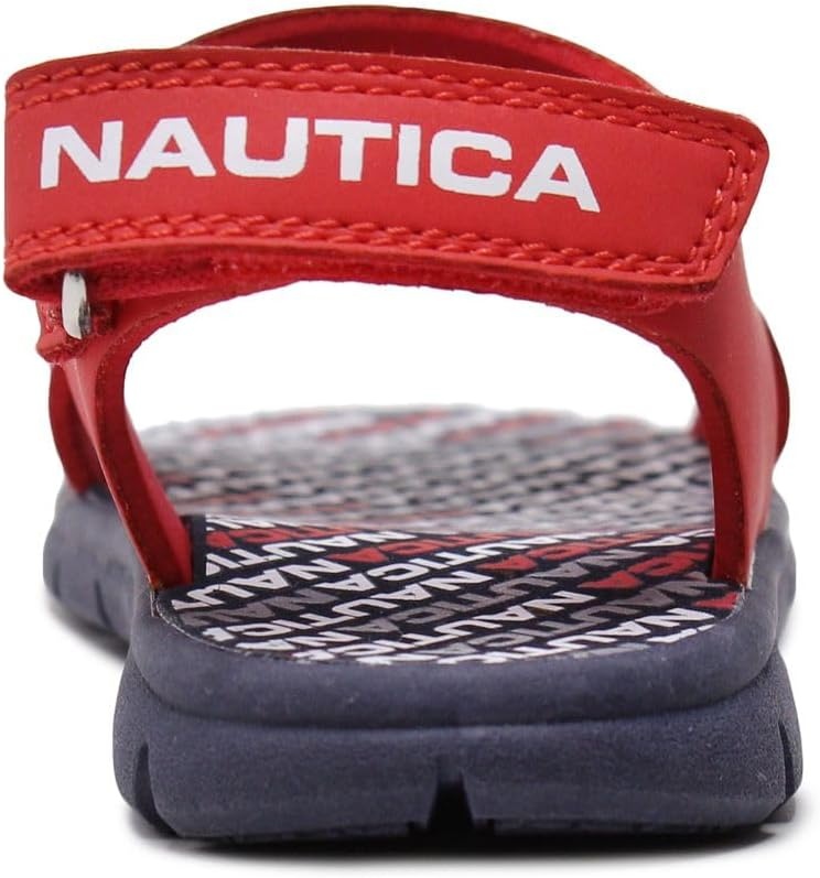 image:imageNautica Kids Sports Sandals Water Shoes Open Toe Athletic Summer Sandal Boy Girl Little KidBig KidRed Navy Logo