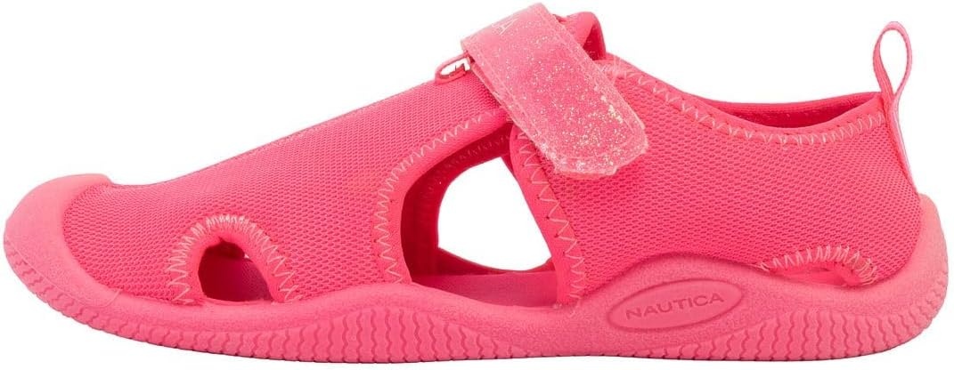 image:imageNautica Kids Water Shoes for Boys Girls Toddler Quick Dry Swim Shoes Aqua Socks Beach Pool Closed Toe Barefoot Summer Watershoes for Toddlers Size 512Neon Pink