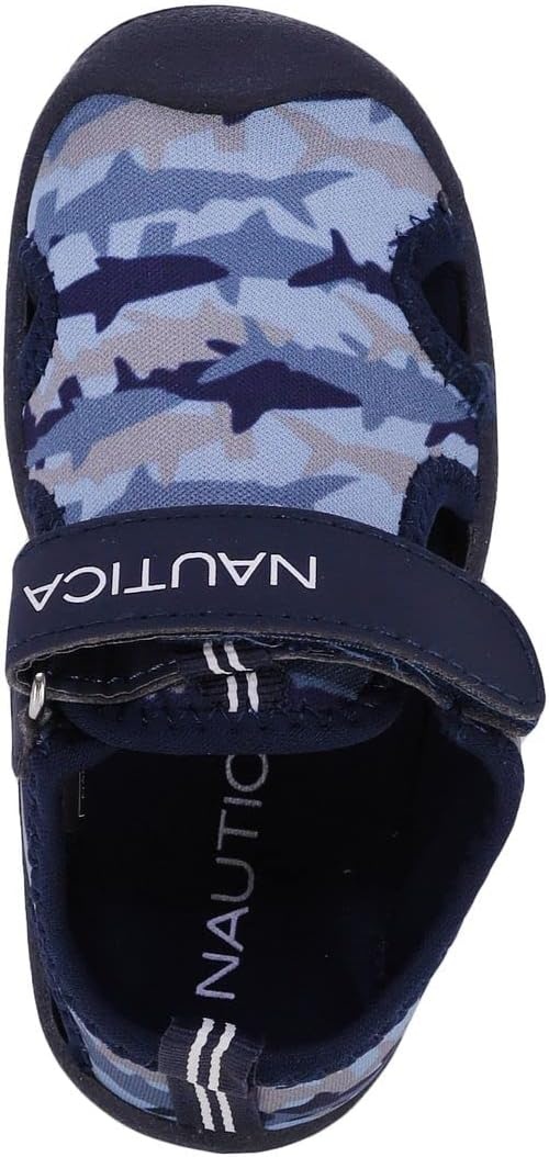 image:imageNautica Kids Water Shoes for Boys Girls Toddler Quick Dry Swim Shoes Aqua Socks Beach Pool Closed Toe Barefoot Summer Watershoes for Toddlers Size 512Navy Shark Camo