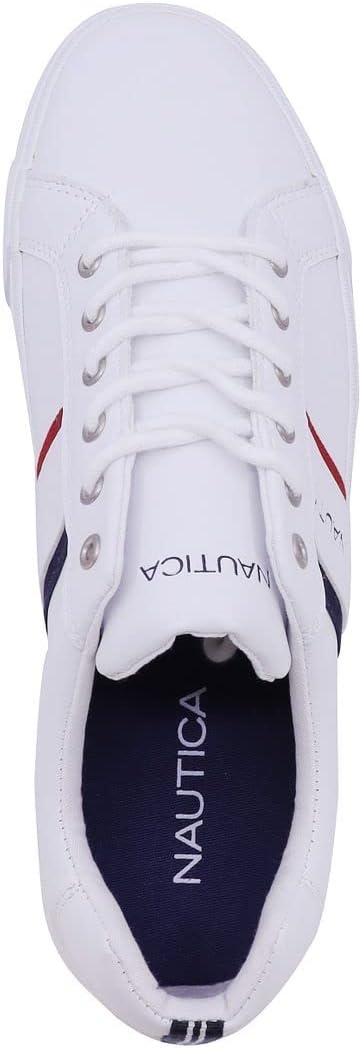image:imageNautica Mens Casual Shoe Classic LaceUp Low Top Loafer Fashion Sneaker in Medium amp Wide Width SizesAvarywhite