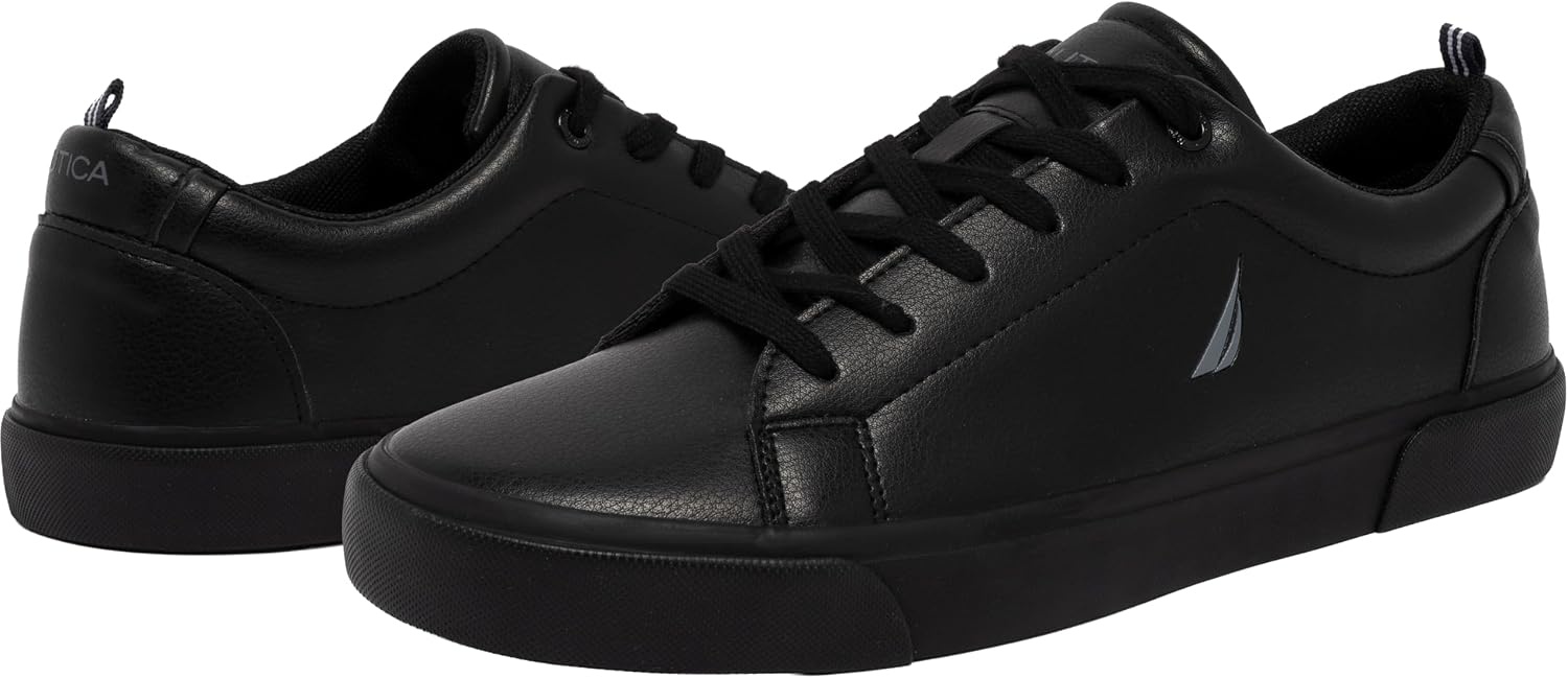 image:imageNautica Mens Casual Shoe Classic LaceUp Low Top Loafer Fashion Sneaker in Medium amp Wide Width SizesBlack Mono