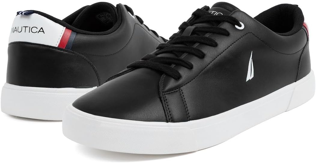 image:imageNautica Mens Casual Shoe Classic LaceUp Low Top Loafer Fashion Sneaker in Medium amp Wide Width SizesBlackWhite