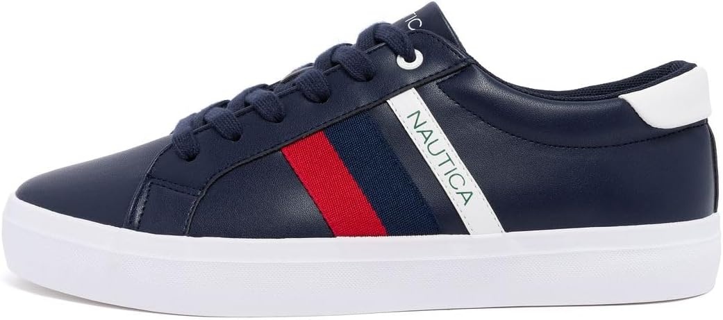 image:imageNautica Mens Casual Shoe Classic LaceUp Low Top Loafer Fashion Sneaker in Medium amp Wide Width SizesNavy Red White