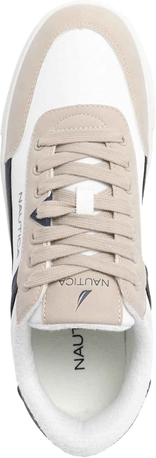 image:imageNautica Mens Casual Shoe Classic LaceUp Low Top Loafer Fashion Sneaker in Medium amp Wide Width SizesOff White Navyjansen