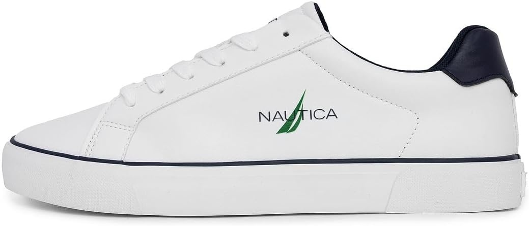 image:imageNautica Mens Casual Shoe Classic LaceUp Low Top Loafer Fashion Sneaker in Medium amp Wide Width SizesWhite Greenmyton