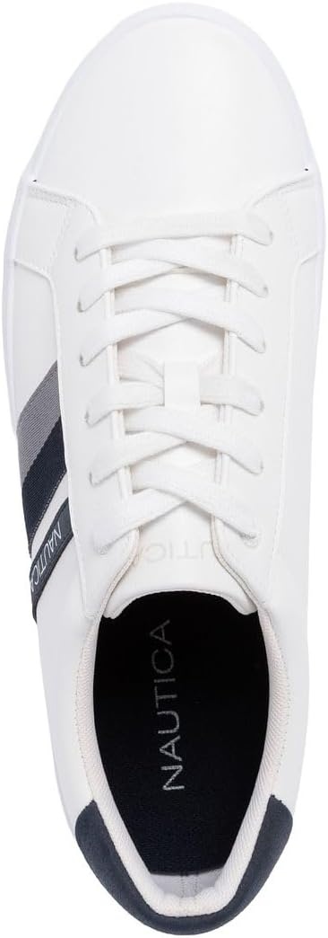 image:imageNautica Mens Casual Shoe Classic LaceUp Low Top Loafer Fashion Sneaker in Medium amp Wide Width SizesWhite Navy Grey