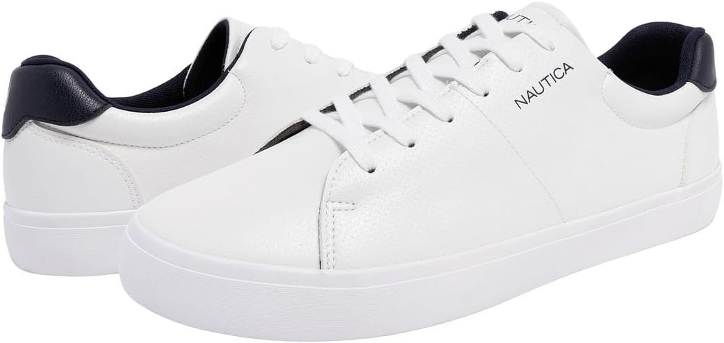 image:imageNautica Mens Casual Shoe Classic LaceUp Low Top Loafer Fashion Sneaker in Medium amp Wide Width SizesWhite Navywalvis