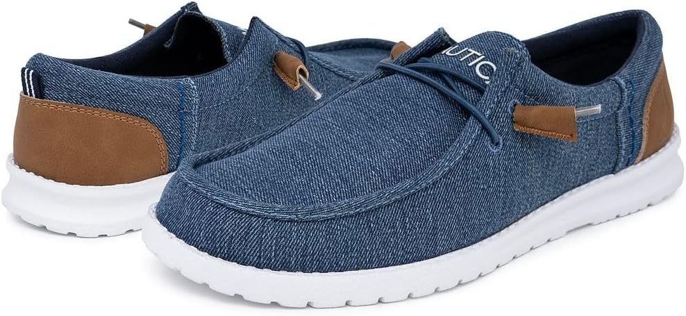 image:imageNautica Mens Comfort Loafers SlipOn Boat Shoe Lightweight Casual Stretch SneakerRushfordDenim