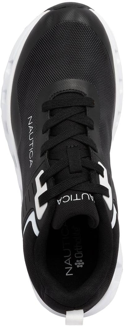 image:imageNautica Mens Running Sneakers Sport Fashion LaceUp Athletic Soft Shoes for Gym Tennis Men Cushioned Breathable Lightweight amp ComfortableBlack Whitebolang